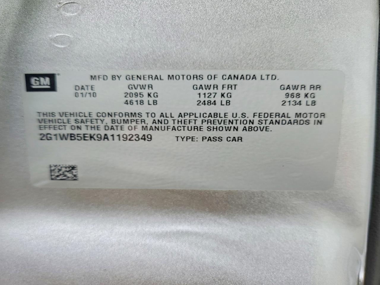 CHEVROLET IMPALA 2010 — 12
