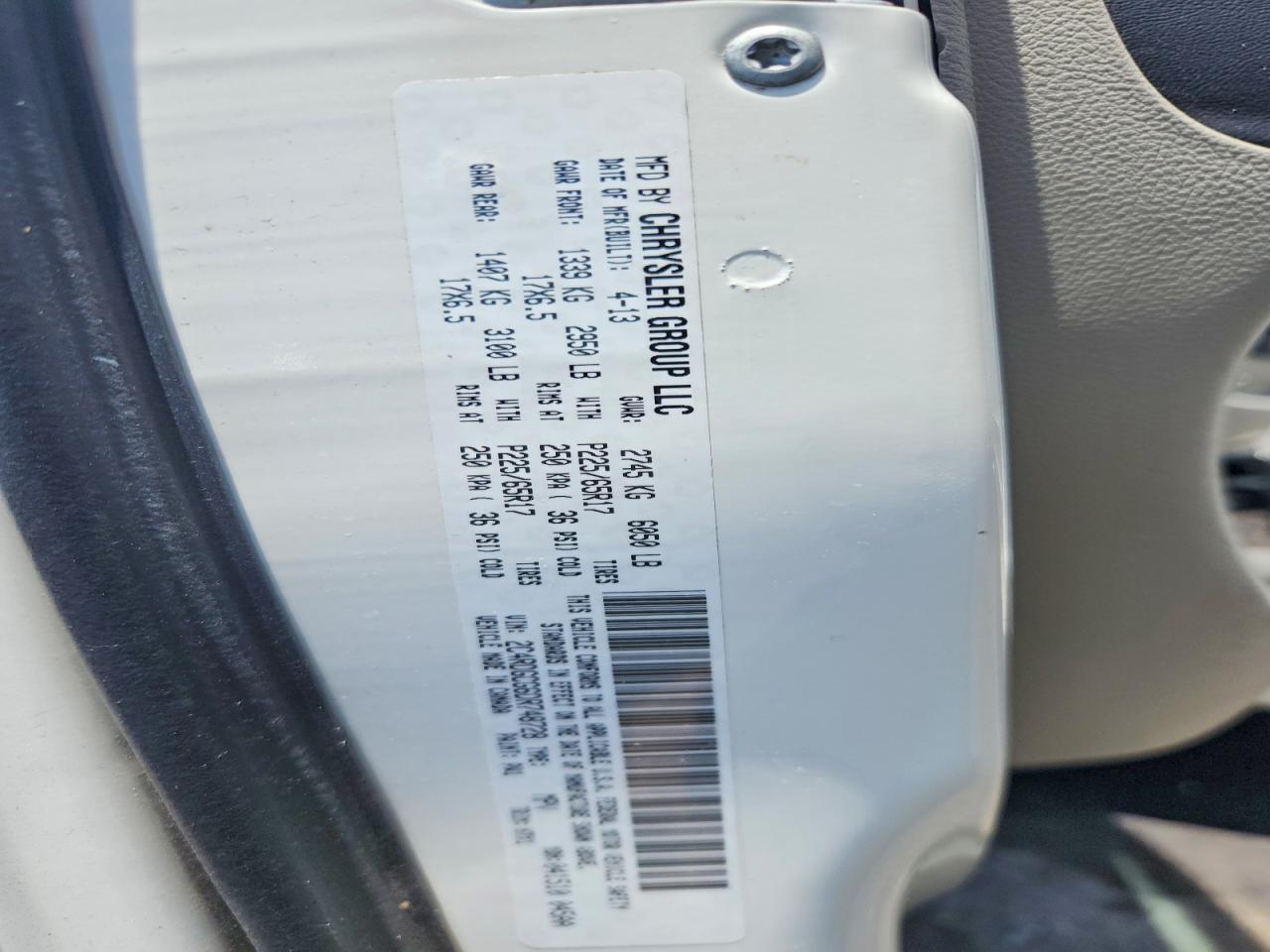 DODGE GRAND CARAVAN 2013 — 14