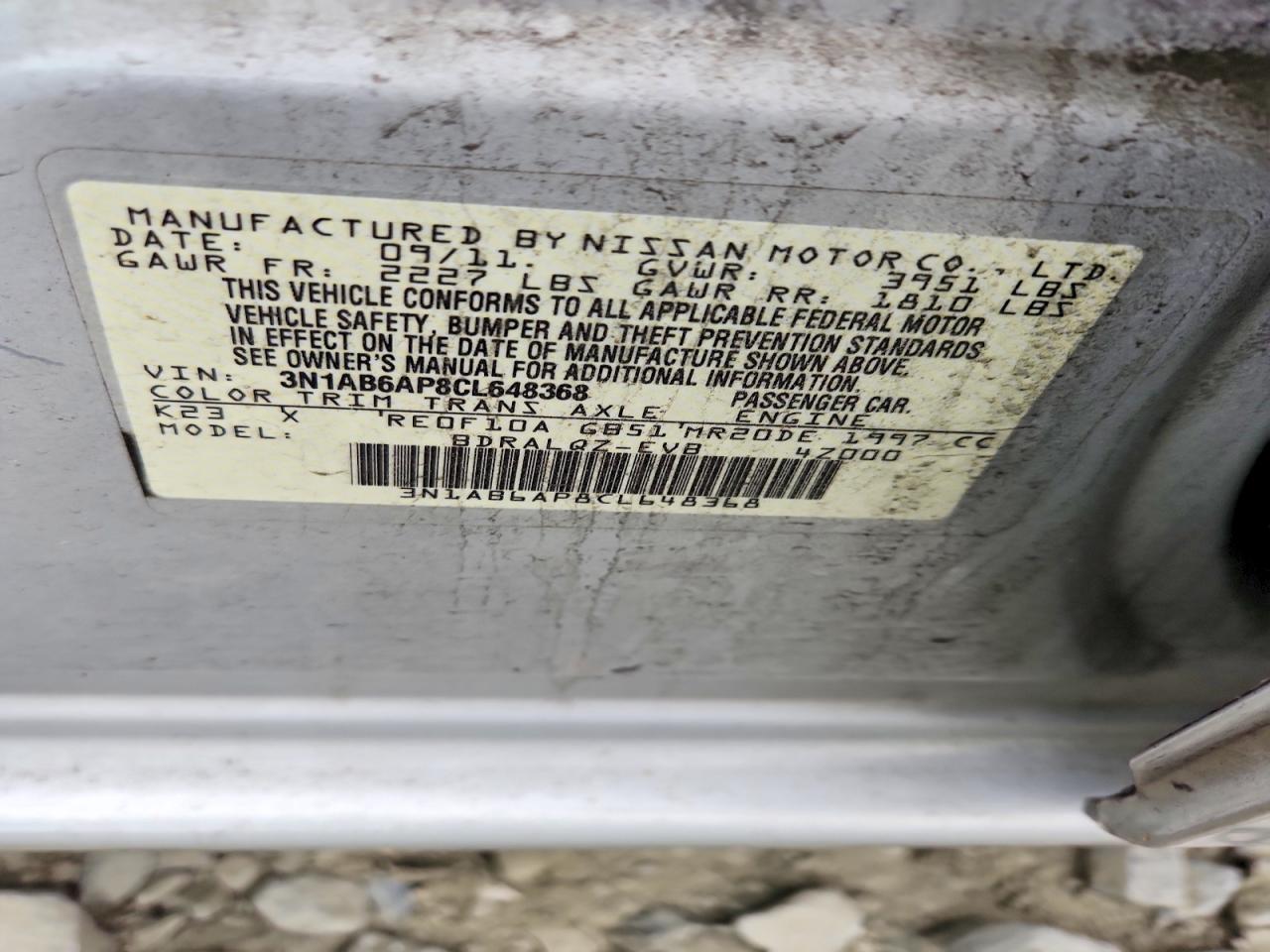 NISSAN SENTRA 2012 — 12