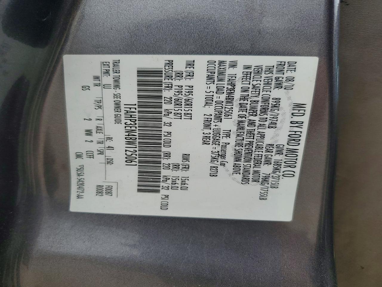FORD FOCUS 2011 — 13