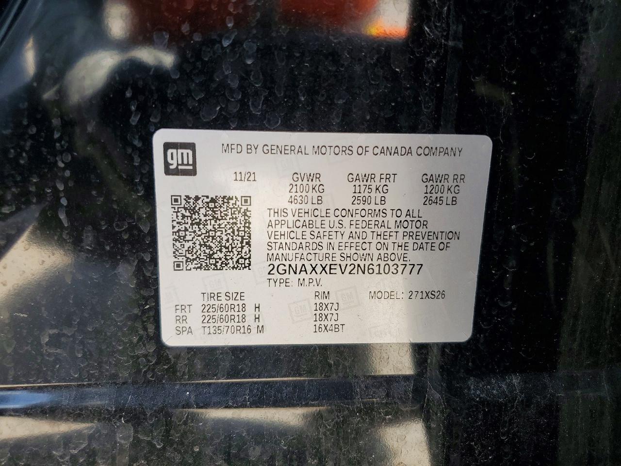 CHEVROLET EQUINOX 2022 — 13