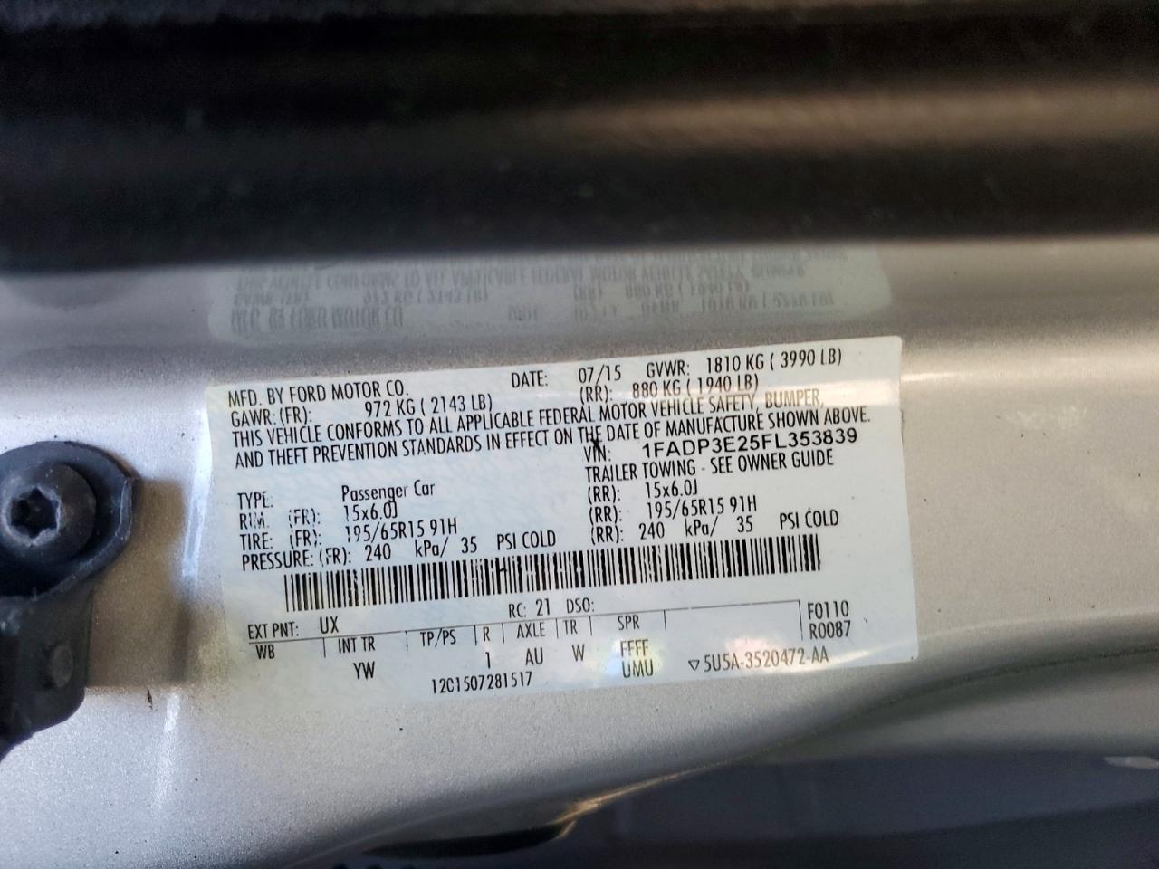 FORD FOCUS 2015 — 12