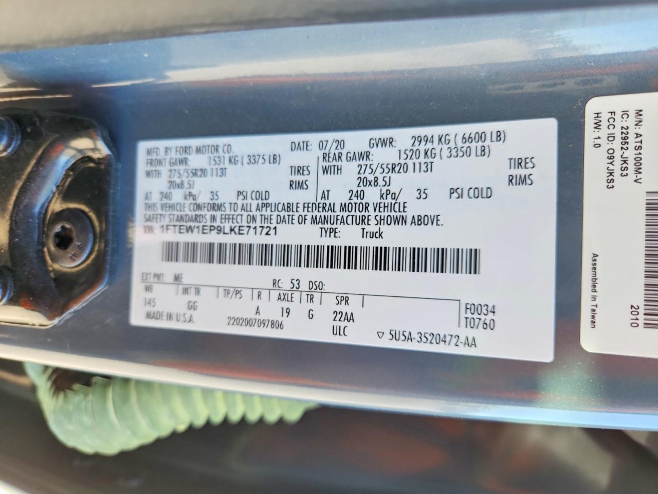FORD F150 2020 — 12