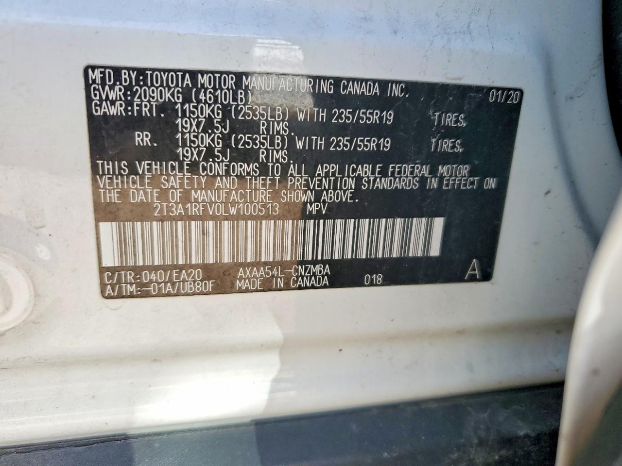 TOYOTA RAV4 2020 — 12