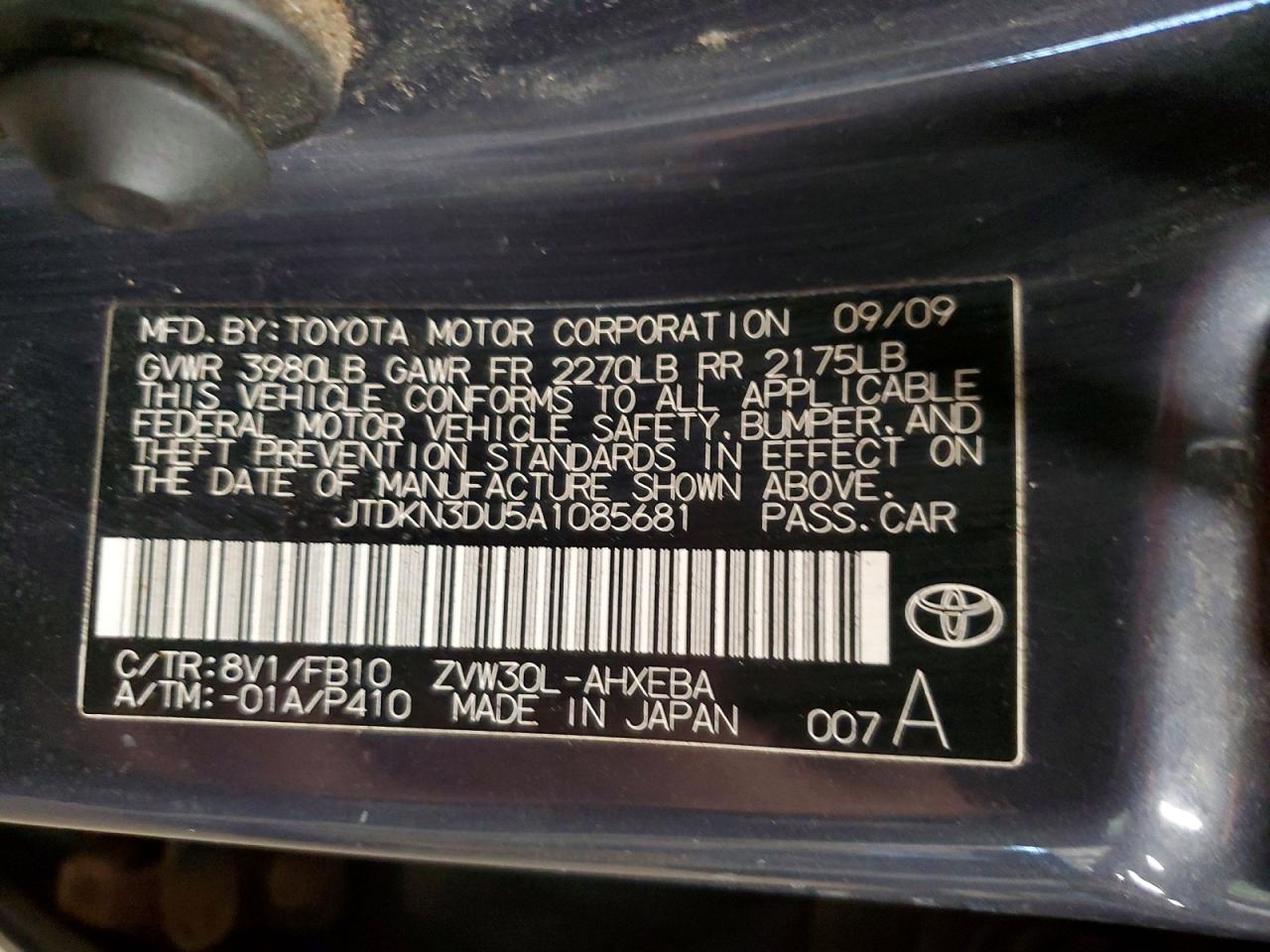 TOYOTA PRIUS 2010 — 12