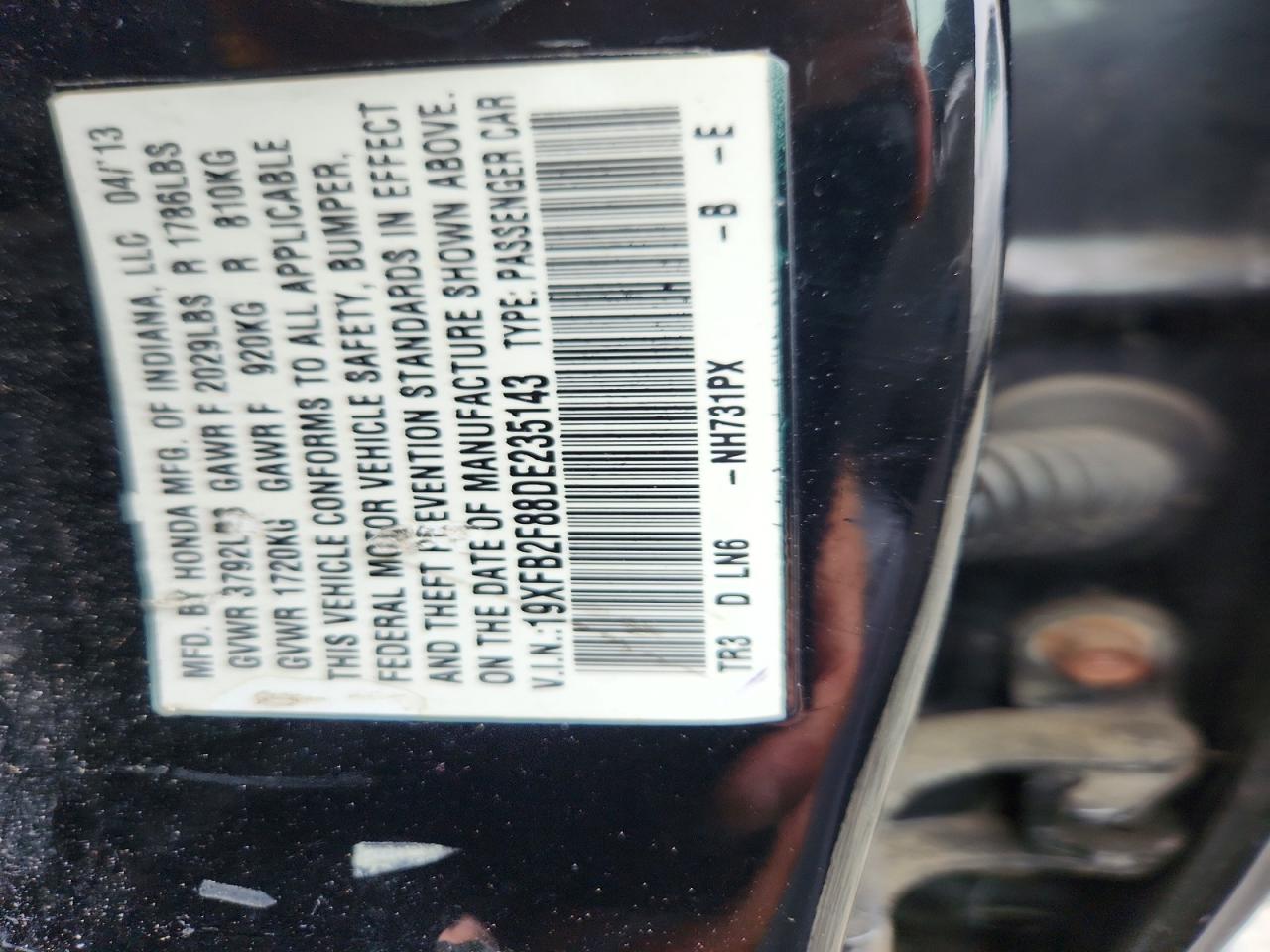 HONDA CIVIC 2013 — 13