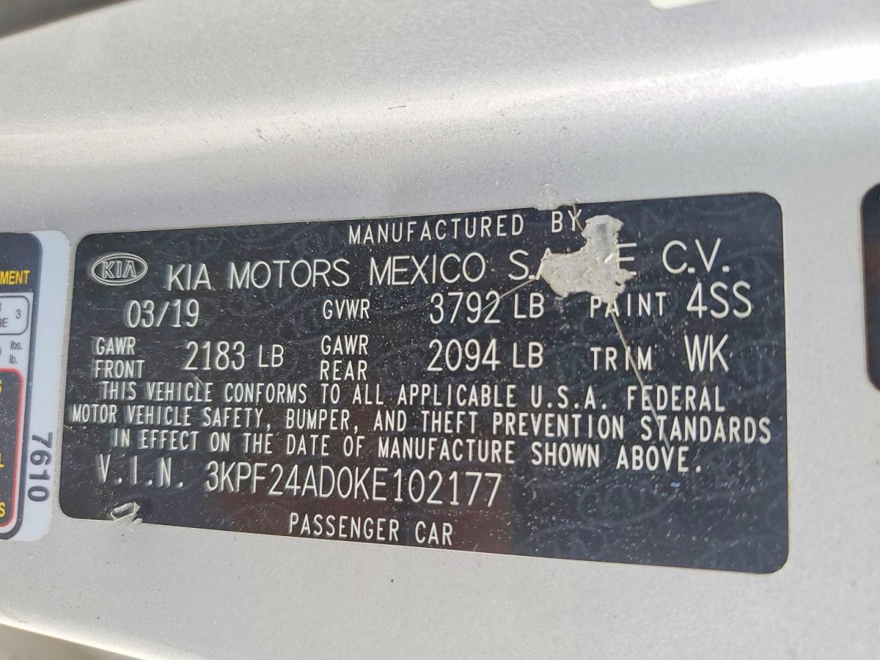 KIA FORTE 2019 — 12