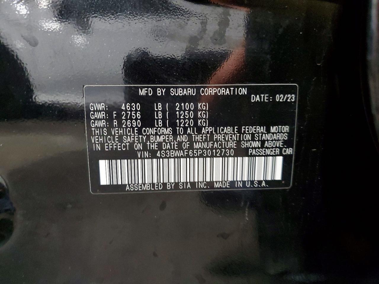 SUBARU LEGACY 2023 — 12