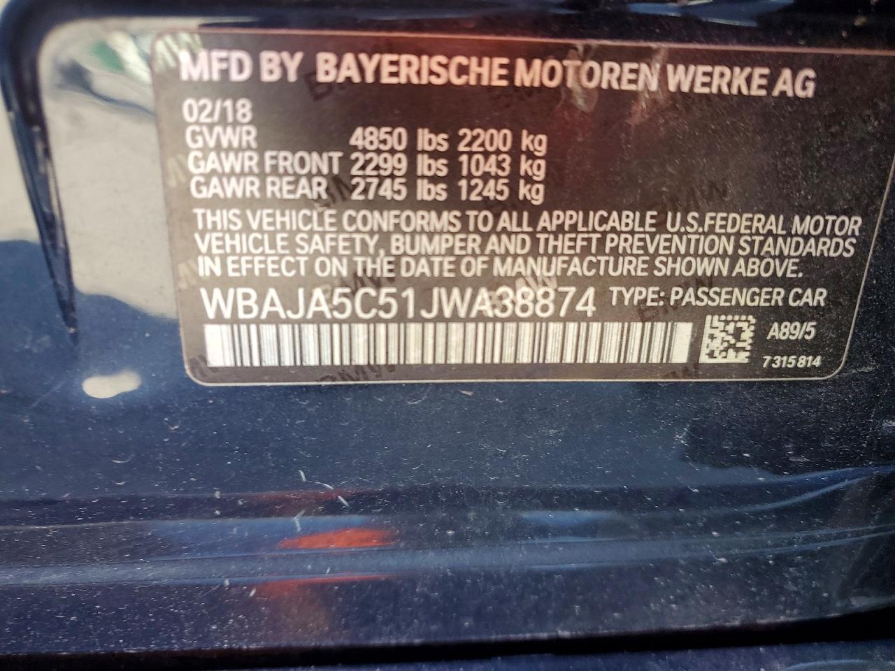 BMW 530 2018 — 13