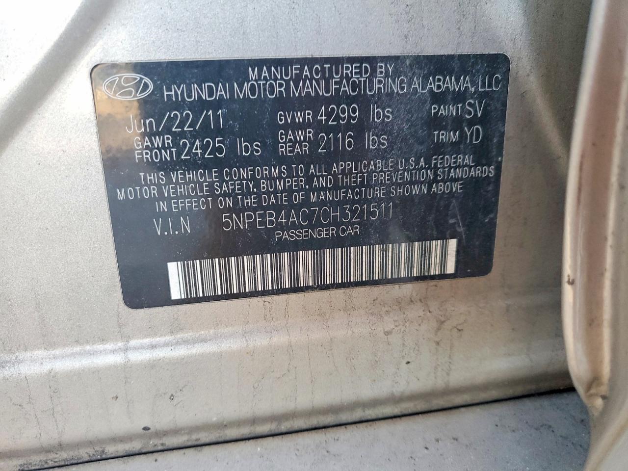 Hyundai Sonata 2012 — 13