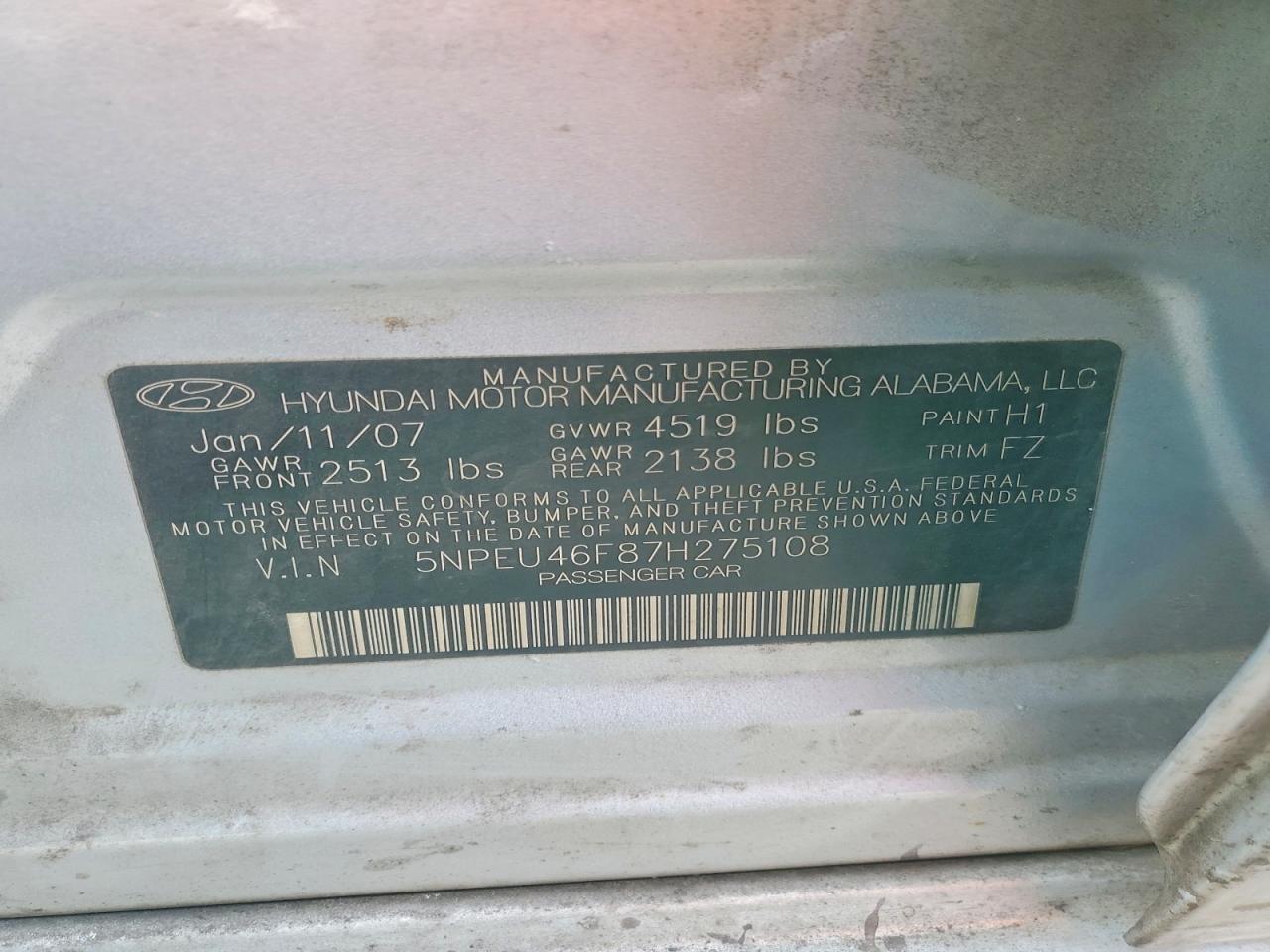 Hyundai Sonata 2007 — 13