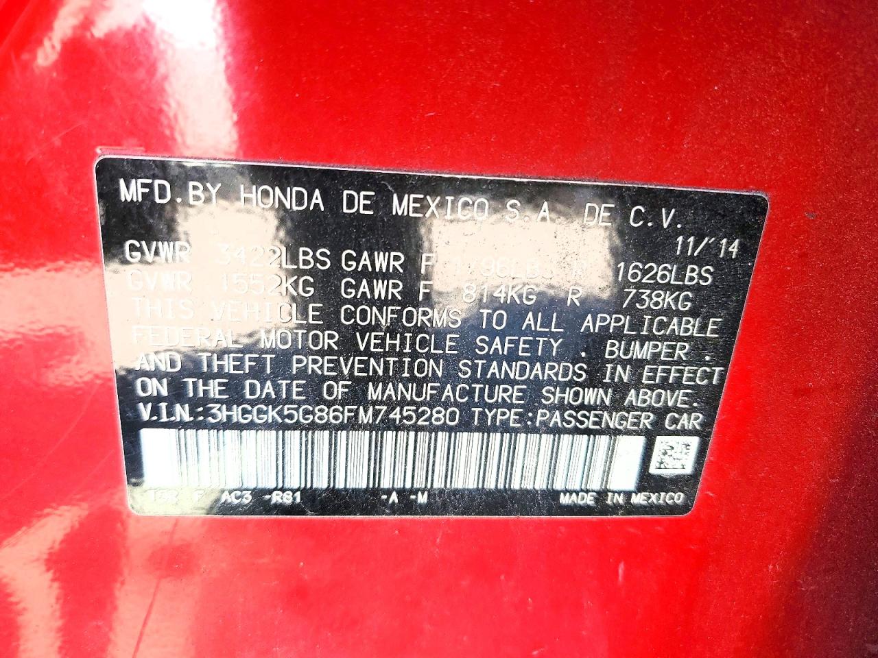 Honda Fit 2015 — 13
