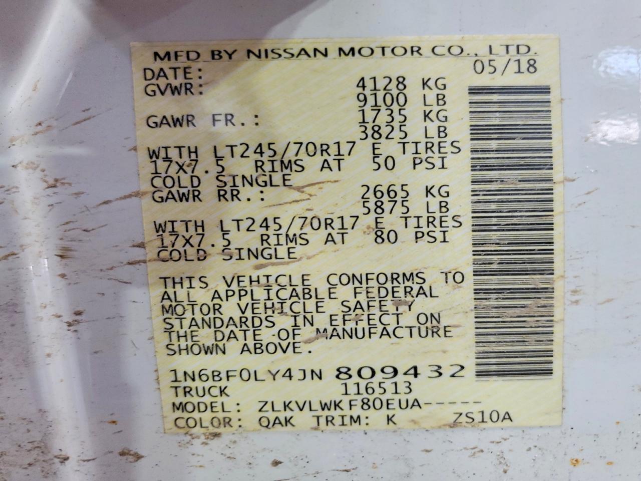 Nissan Nv 2018 — 14