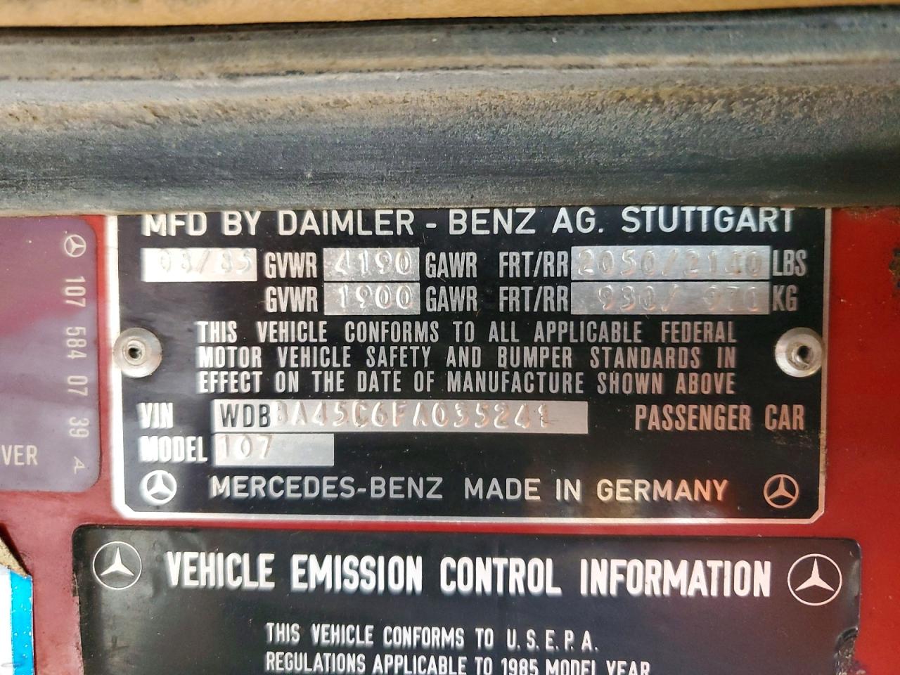 Mercedes-Benz 380 1985 — 13